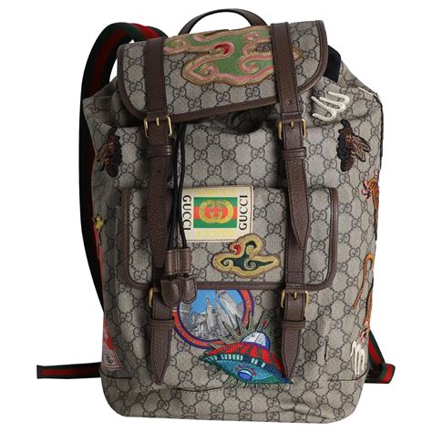 Gucci Gucci Courrier Soft Gg Supreme Backpack In Brown 